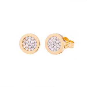 Pendientes de circonitas en oro 18K