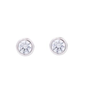 Pendientes de circonitas chaton en 18K