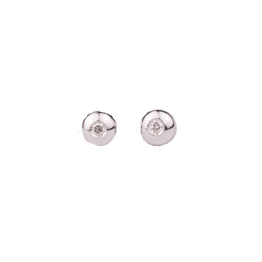 Pendientes de diamantes de 0,12 cts en oro de 18K