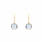 Pendientes de topacio azul en oro 18K