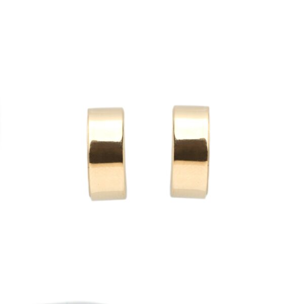 Pendientes de aro con forma plana de oro 18K