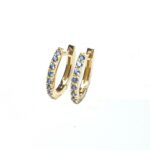 Pendientes con zafiros azules en oro 18K