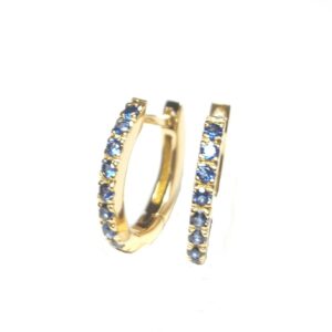 Pendientes con zafiros azules en oro 18K