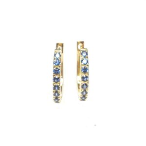 Pendientes con zafiros azules en oro 18K