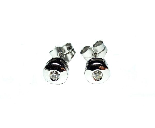 Pendientes con diamantes de 0.14 ctes en oro 18K