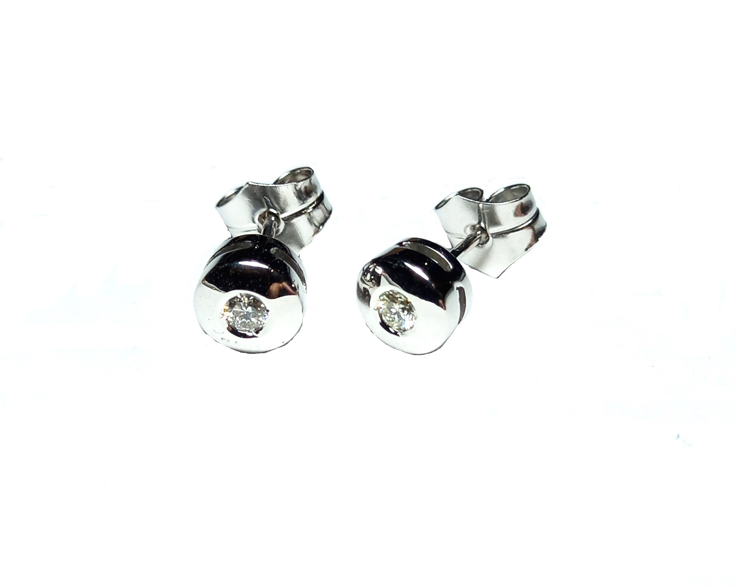 Pendientes con diamantes de 0.14 ctes en oro 18K