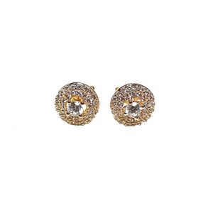 Pendientes de circonitas oro amarillo 18 K - Imagen 2