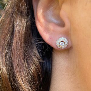 Pendientes de circonitas oro amarillo 18 K - Imagen 1