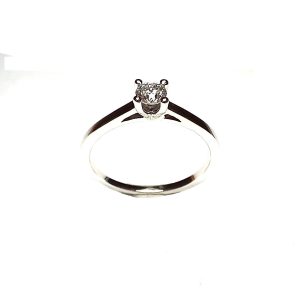 Solitario de compromiso con diamante de 0,20 Ctes - Imagen 3