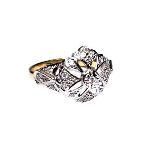 Sortija Art déco de diamantes con 0,20 cts en oro 18K - Imagen 3